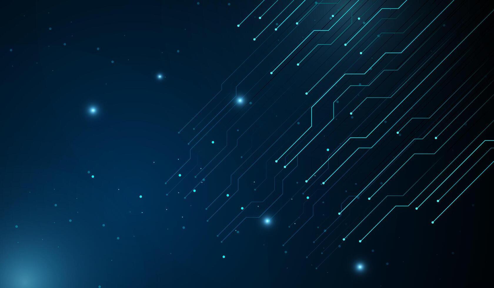 a dark technology futuristic design with glowing blue circuit-like lines on blue background design, A modern Technology Background in vector