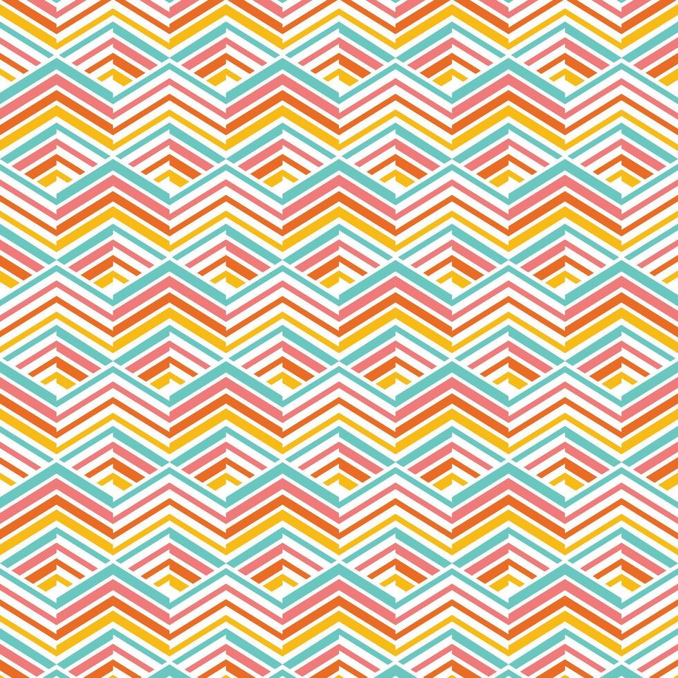 Abstract colorful zigzag wave pattern background. flat color design vector
