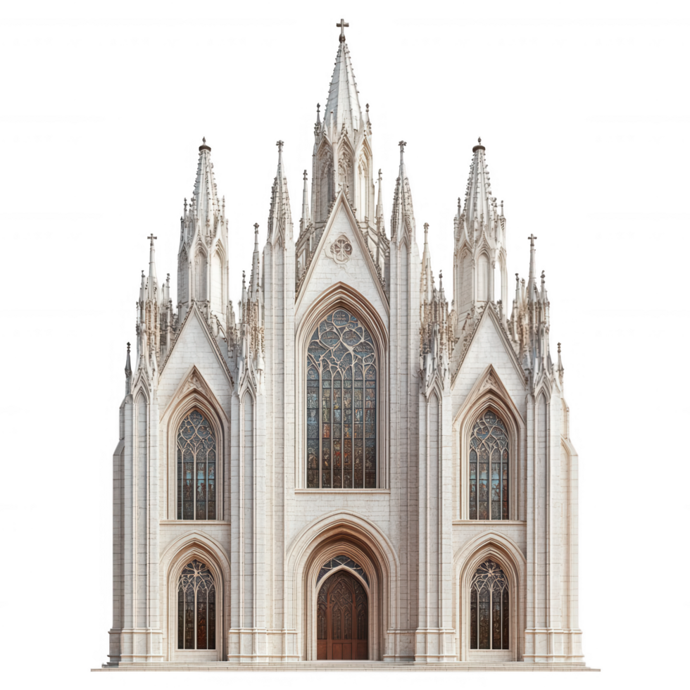 A large white church with a large tower png