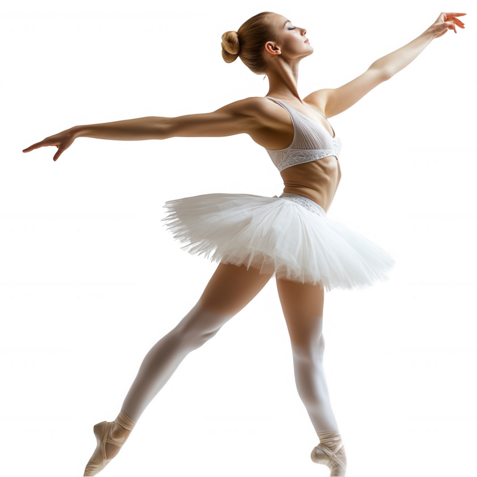 A woman in a white tutu is jumping png