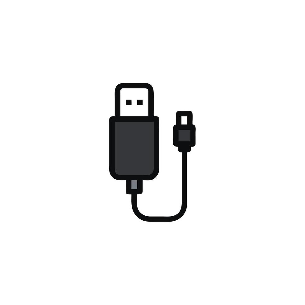 Plug usb cable icon vector