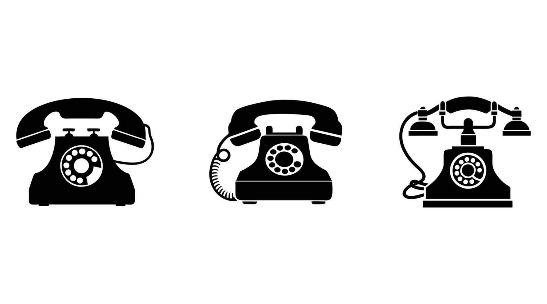 old vintage telphone icon vector