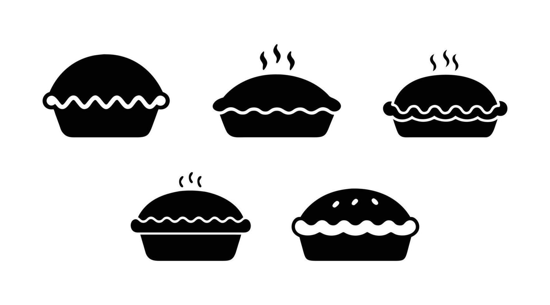 Pie silhouette illustration vector