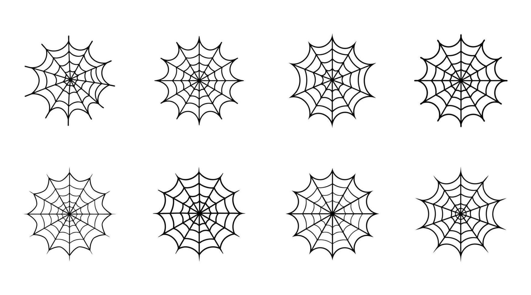 Spider web silhouette illustration vector