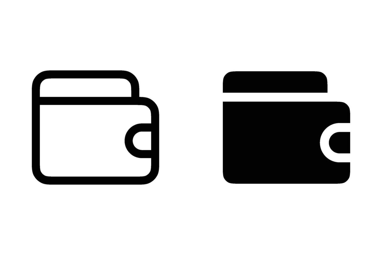 wallet icon set. wallet with money Symbol. finance sign. for mobile concept and web design. illustration on white background vector