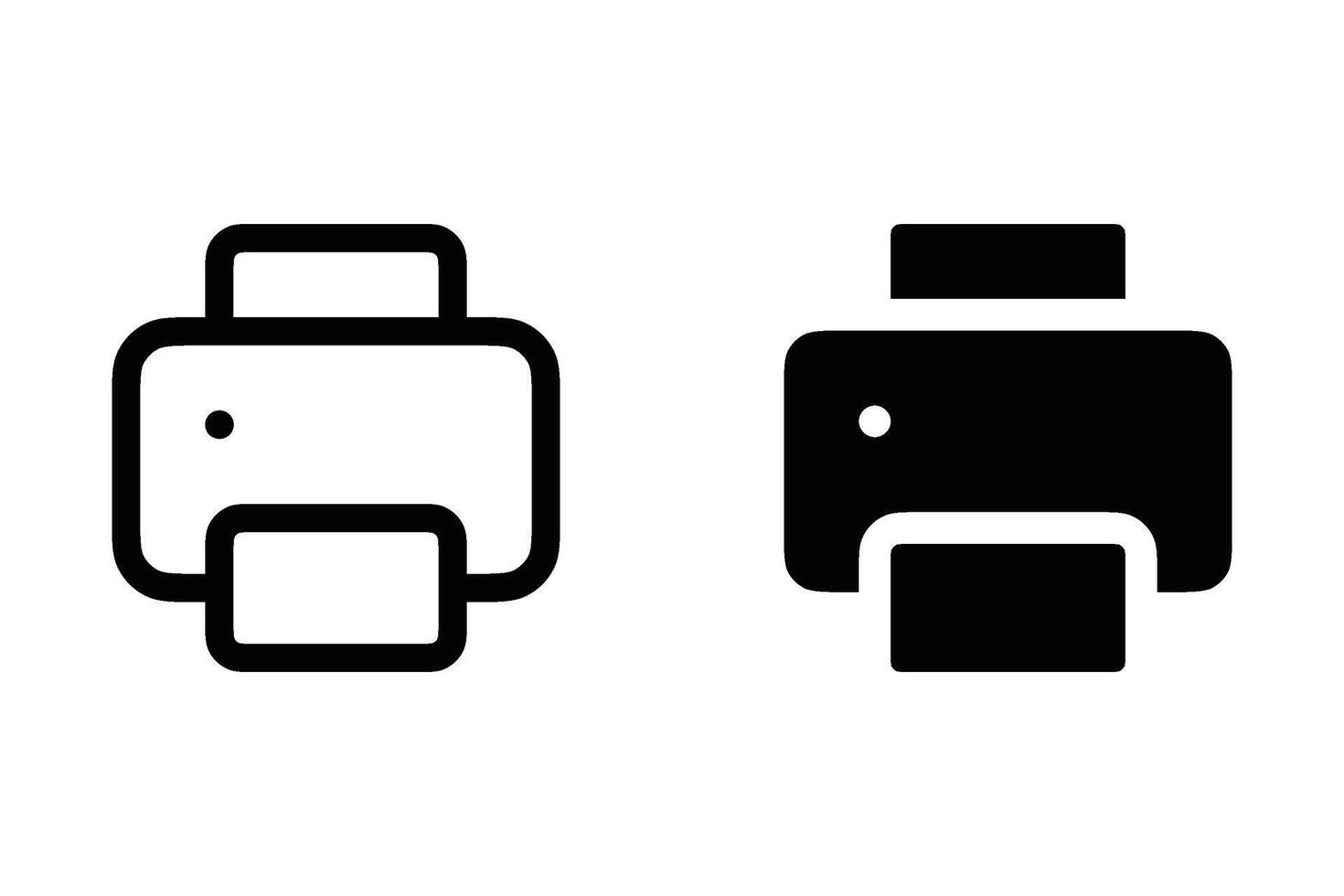 Printer Icon Set. for mobile concept and web design. illustration vector