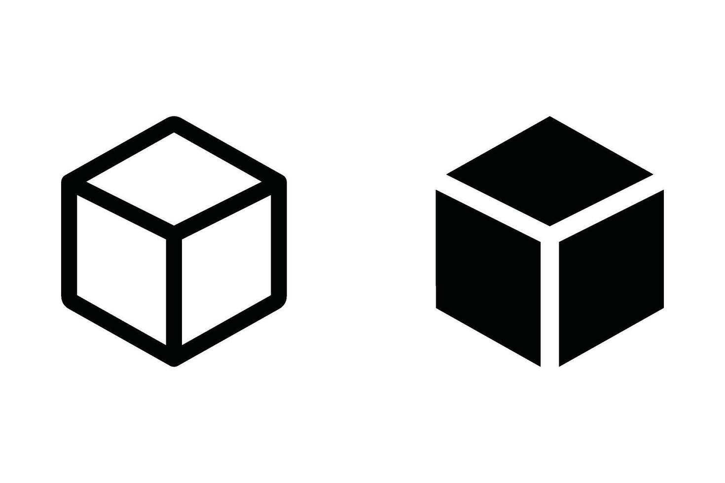 Cube icon. sign for mobile concept and web design. illustration vector