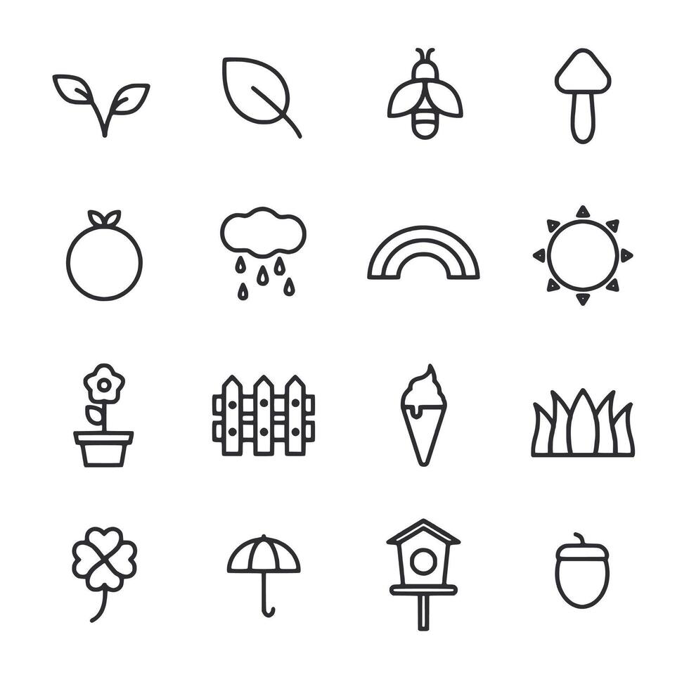 A set of icons for the seasons vector