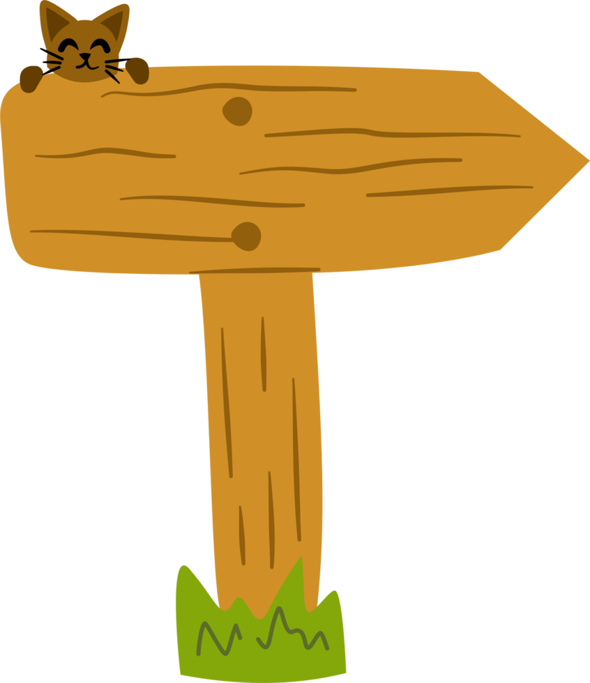Directional wooden arrow sign png