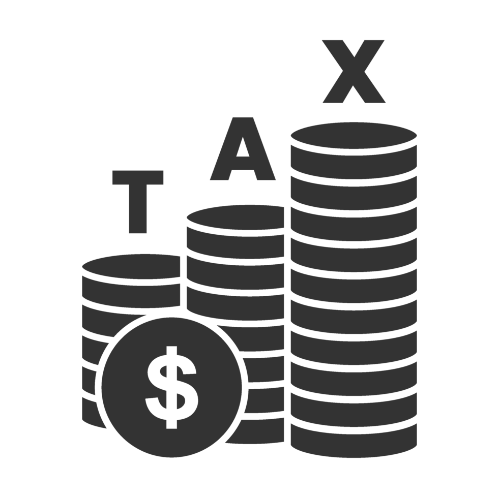 Taxes and money icon png