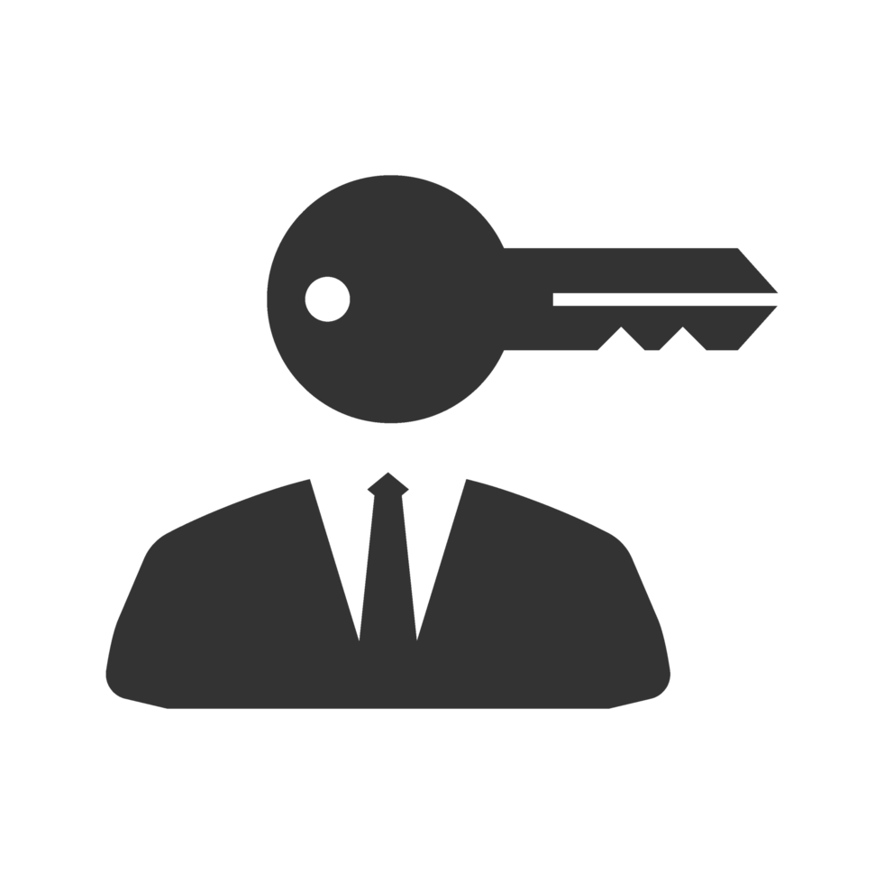 A key in the head of a man png