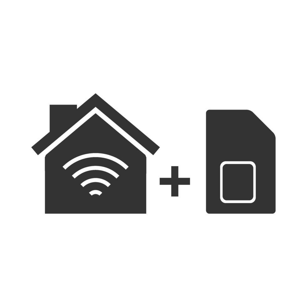A wifi router and a house with a wifi icon png