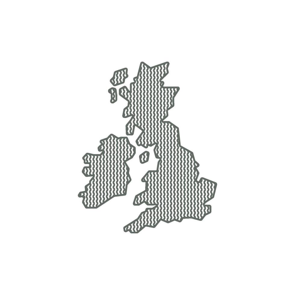 A map of the united kingdom with a chevron pattern vector