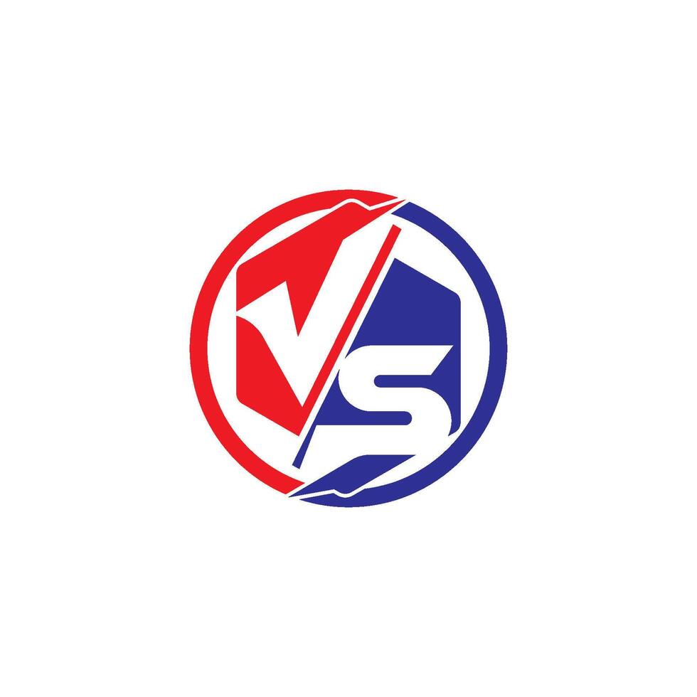The logo for the company is red, white and blue vector