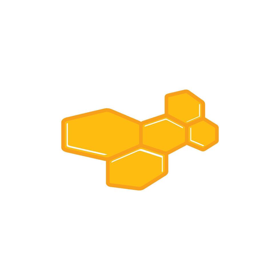 A yellow honeycomb logo on a white background vector