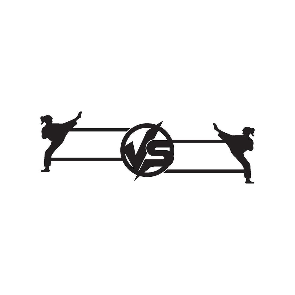Two people are doing a kick in the air vector