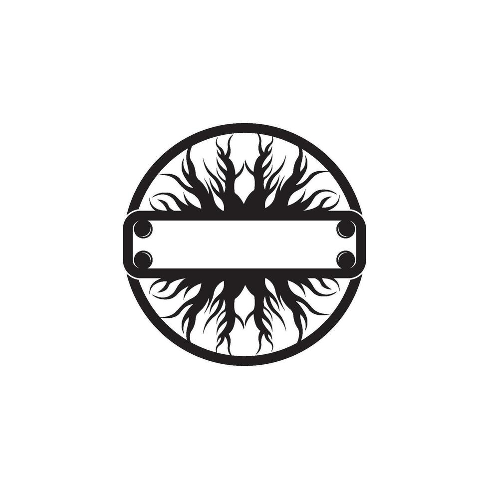 A black and white logo for a metal band vector