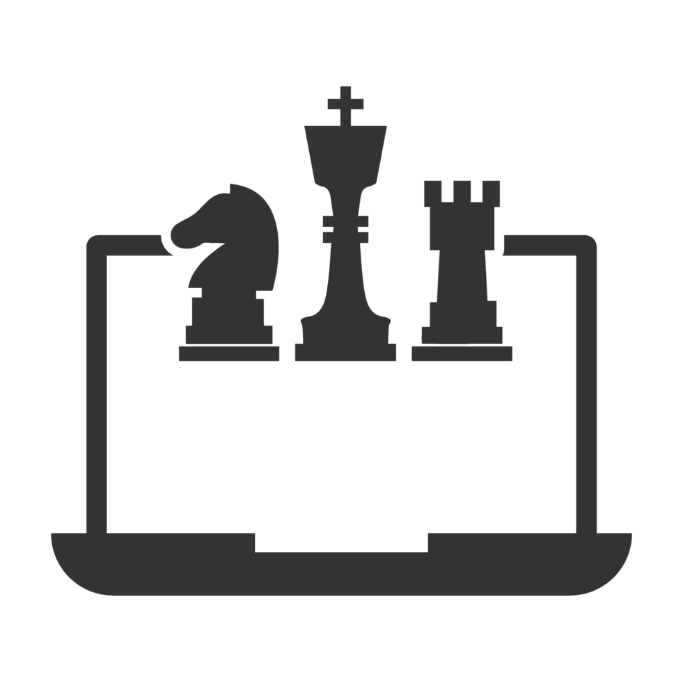Chess online game illustration png