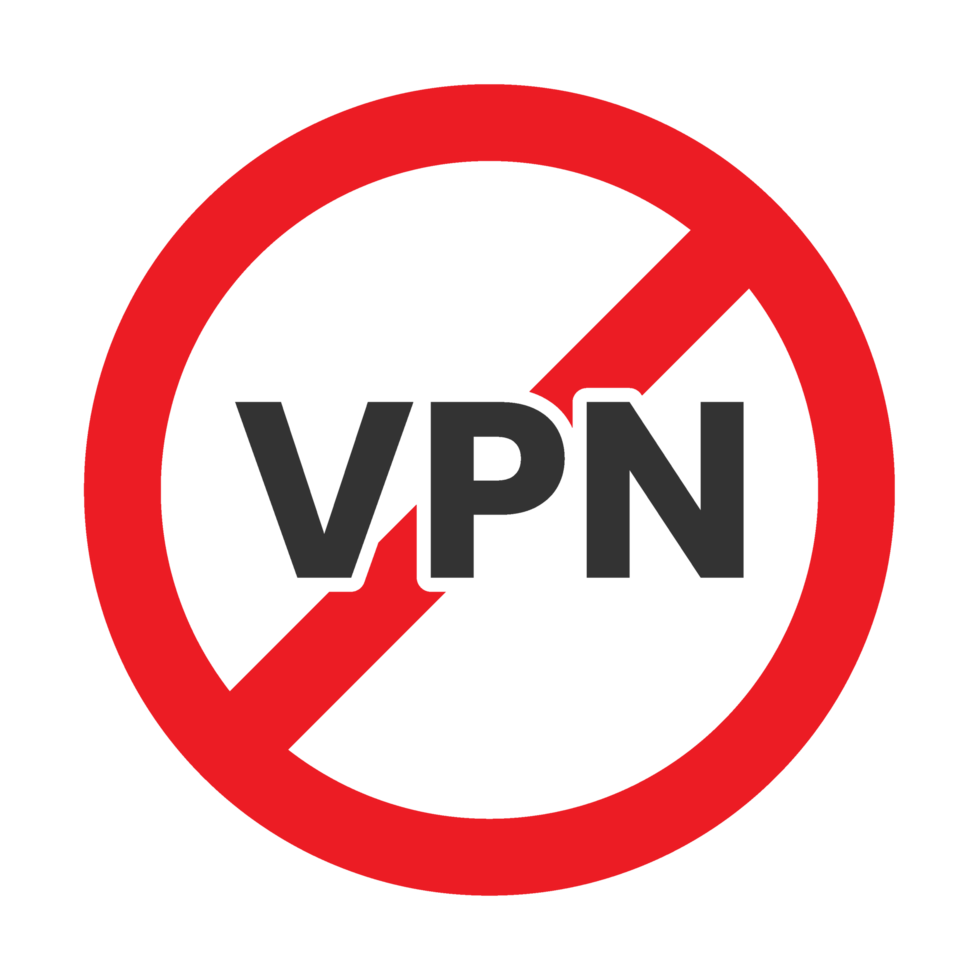 A red and black sign that says vpn png