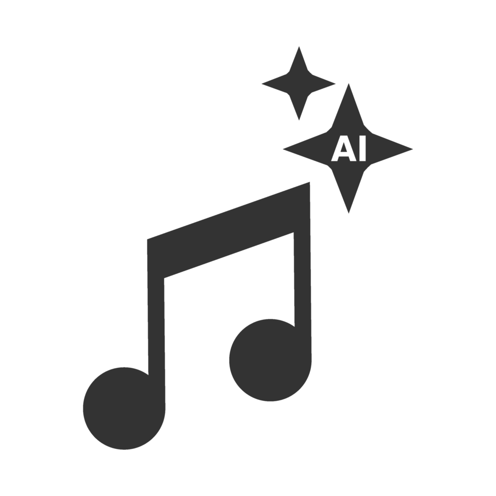 Music notes icon with star png