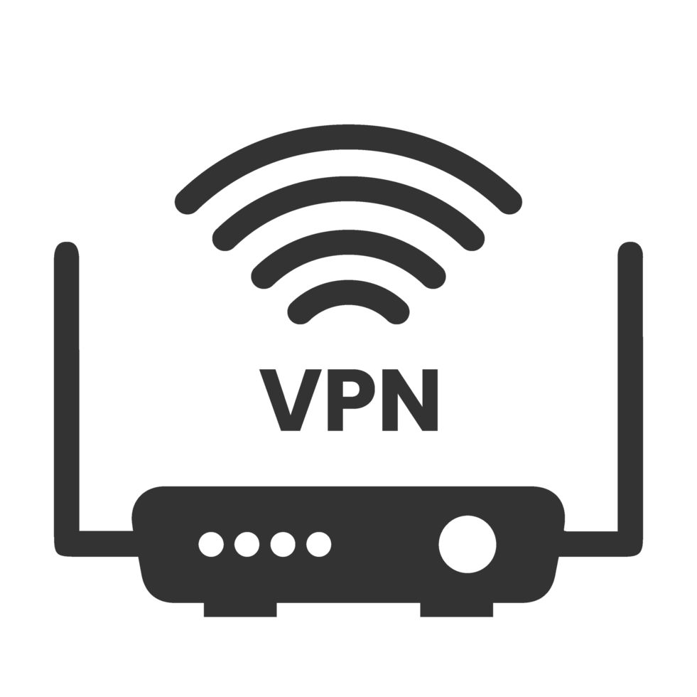 illustration of vpn routers icon in dark color and transparent background png