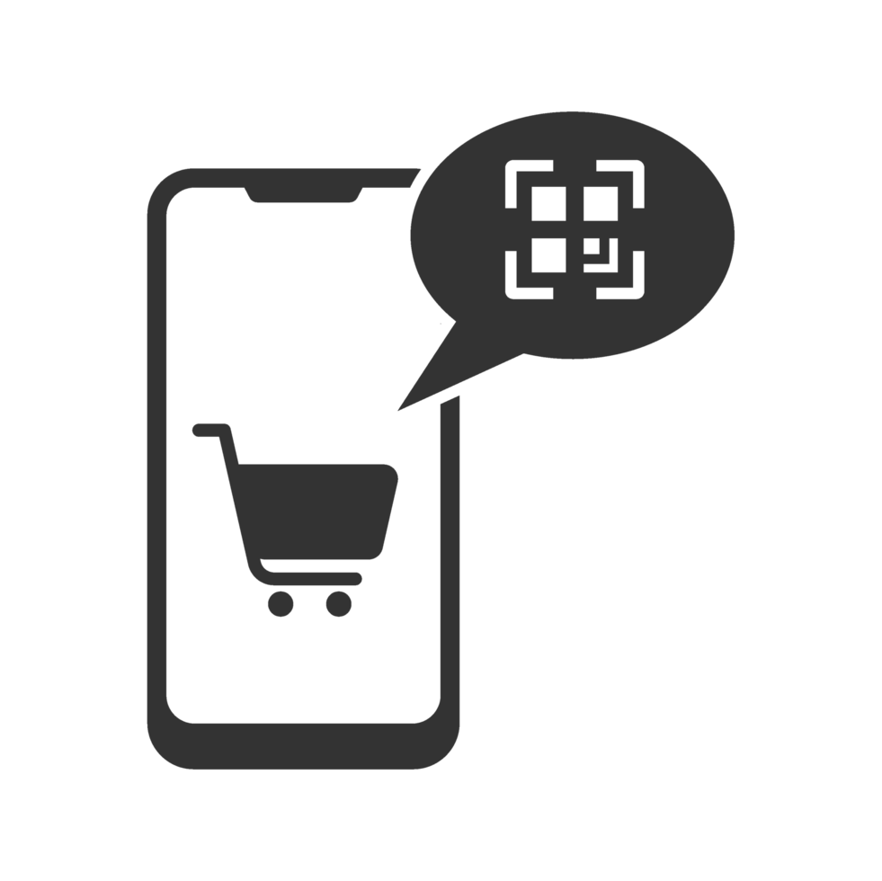 online shopping using barcodes icon png
