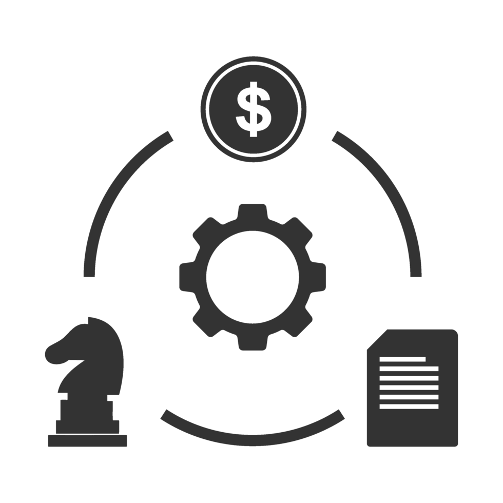 A black and white image of a chess board and a dollar sign png