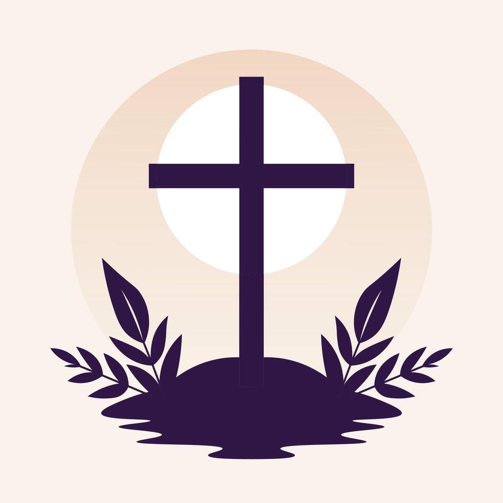 Lent is a reflective season of fasting and renewal, inspiring introspection and spiritual growth in preparation for Easter. vector