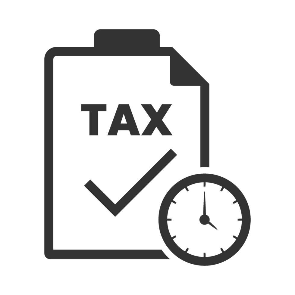 Tax checklist icon with clock png