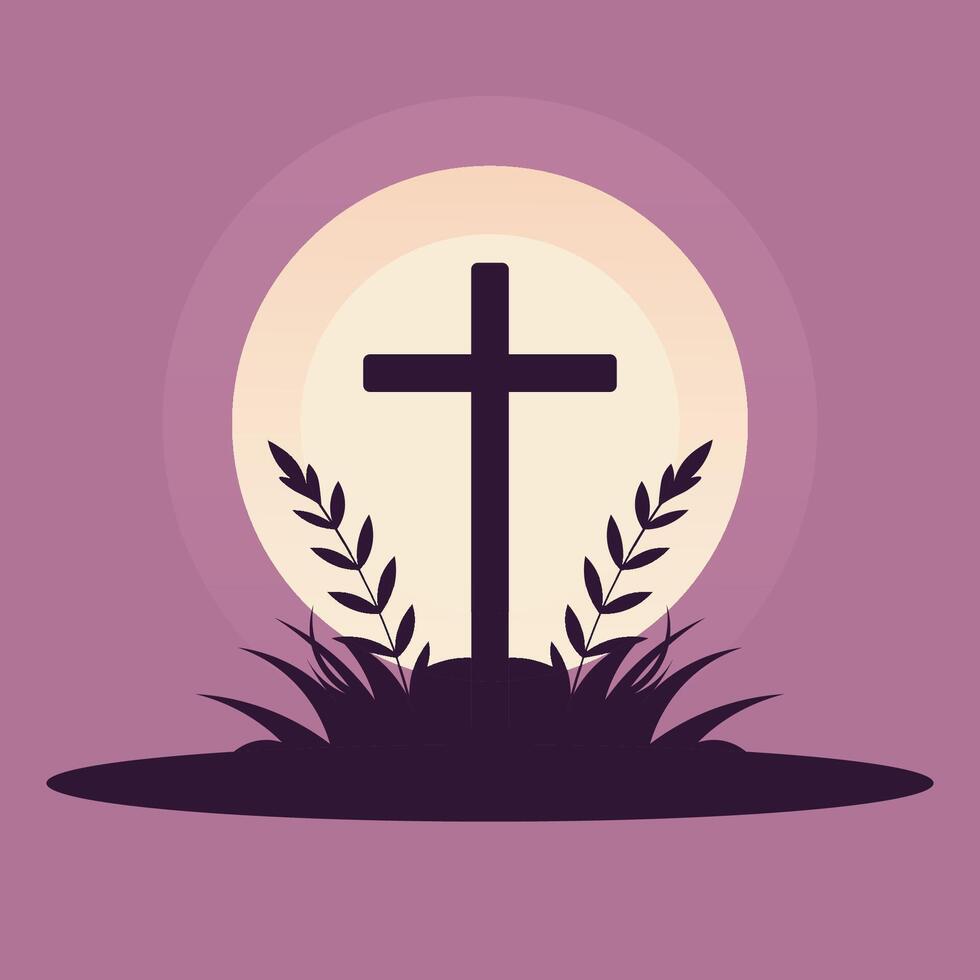 Lent is a reflective season of fasting and renewal inspiring introspection and spiritual growth in preparation for Easter. vector