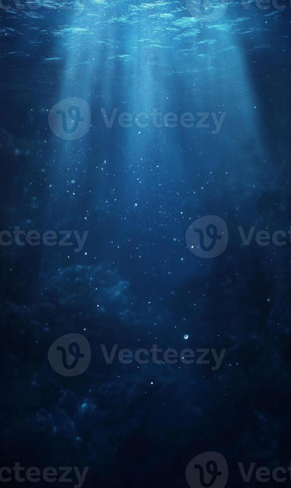 Illuminating depths sunlight penetrating into the ocean aquatic environment backdrop photo