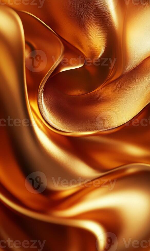Luminous liquid gold texture with undulating folds and subtle highlights shimmering gracefully photo