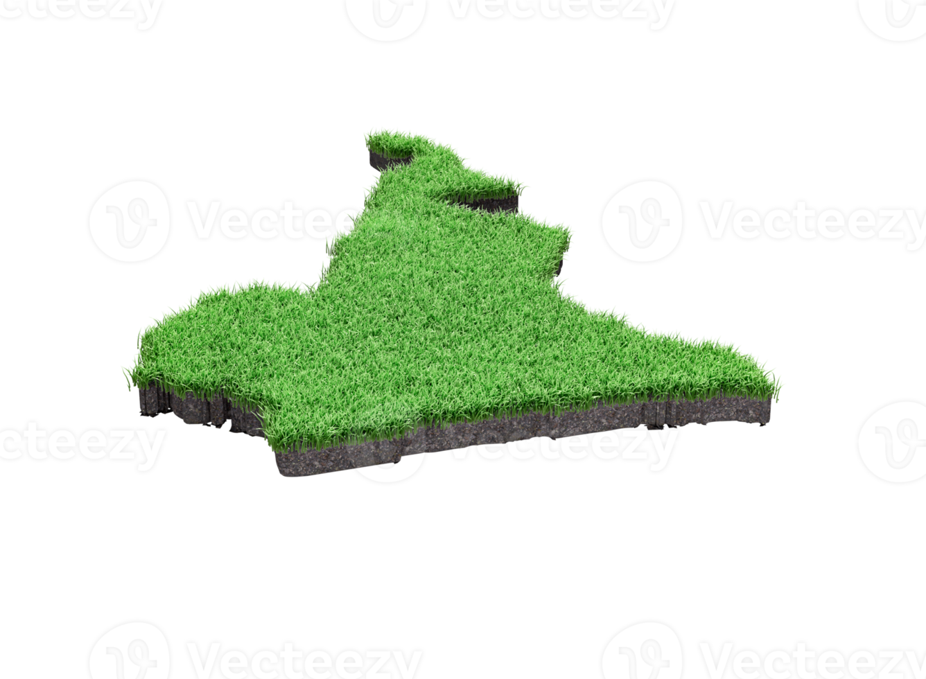 Cameroon Map Soil Land Geology Cross Section Green Grass And Rock Ground Texture 3d Illustration png