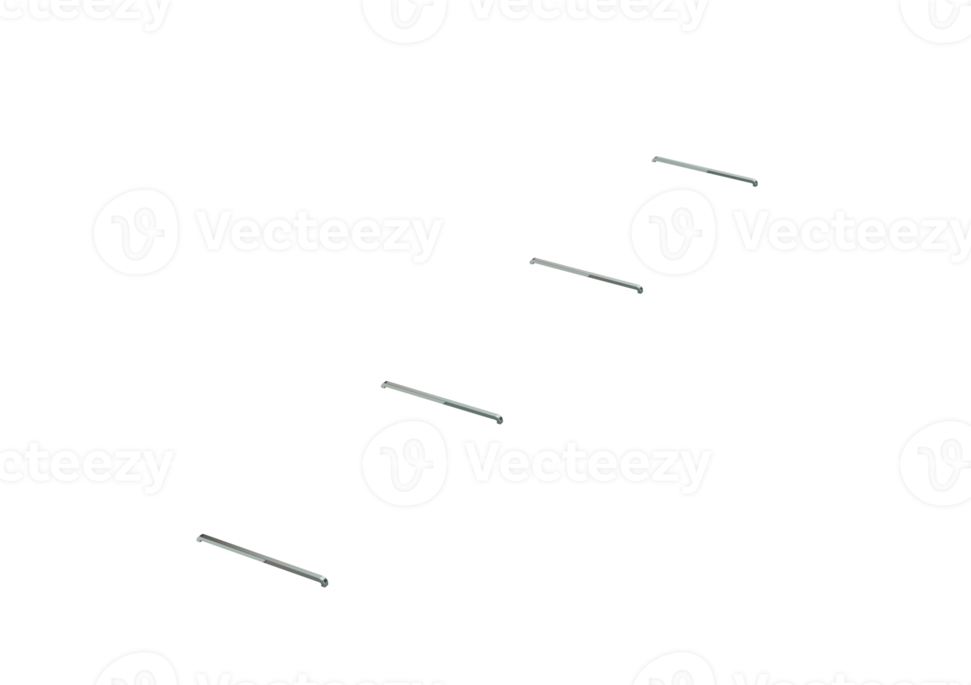 A Line Of Metallic Staple Pins Are Embedded In Pink And Light Blue 3D Illustration png