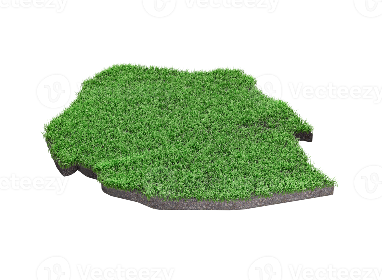 Eswatini Map Soil Land Geology Cross Section Green Grass And Rock Ground Texture 3d Illustration png