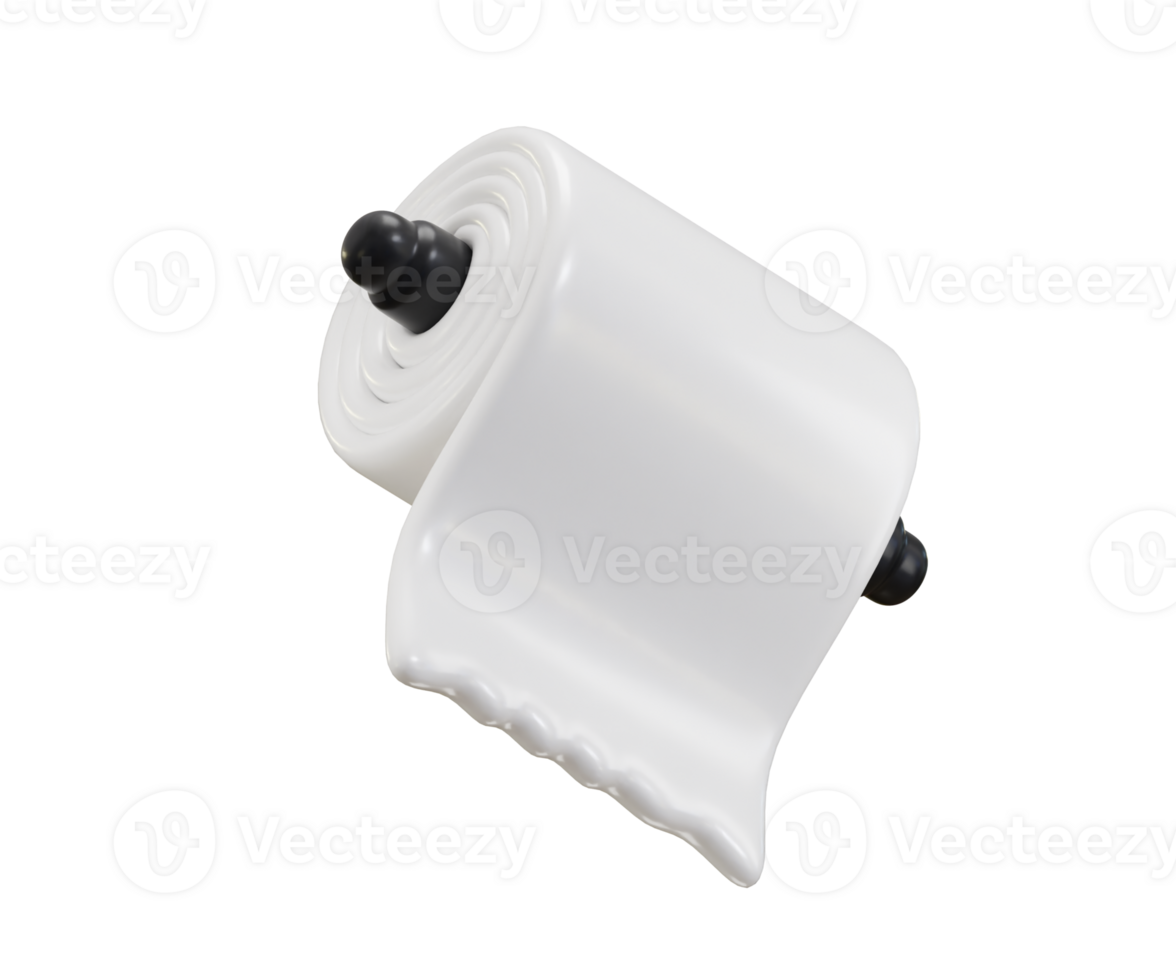 Toilet paper icon 3d render concept of cleaning paper icon illustration png