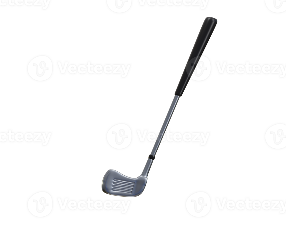 Golf stick icon 3d render concept of golf tournament game illustration png