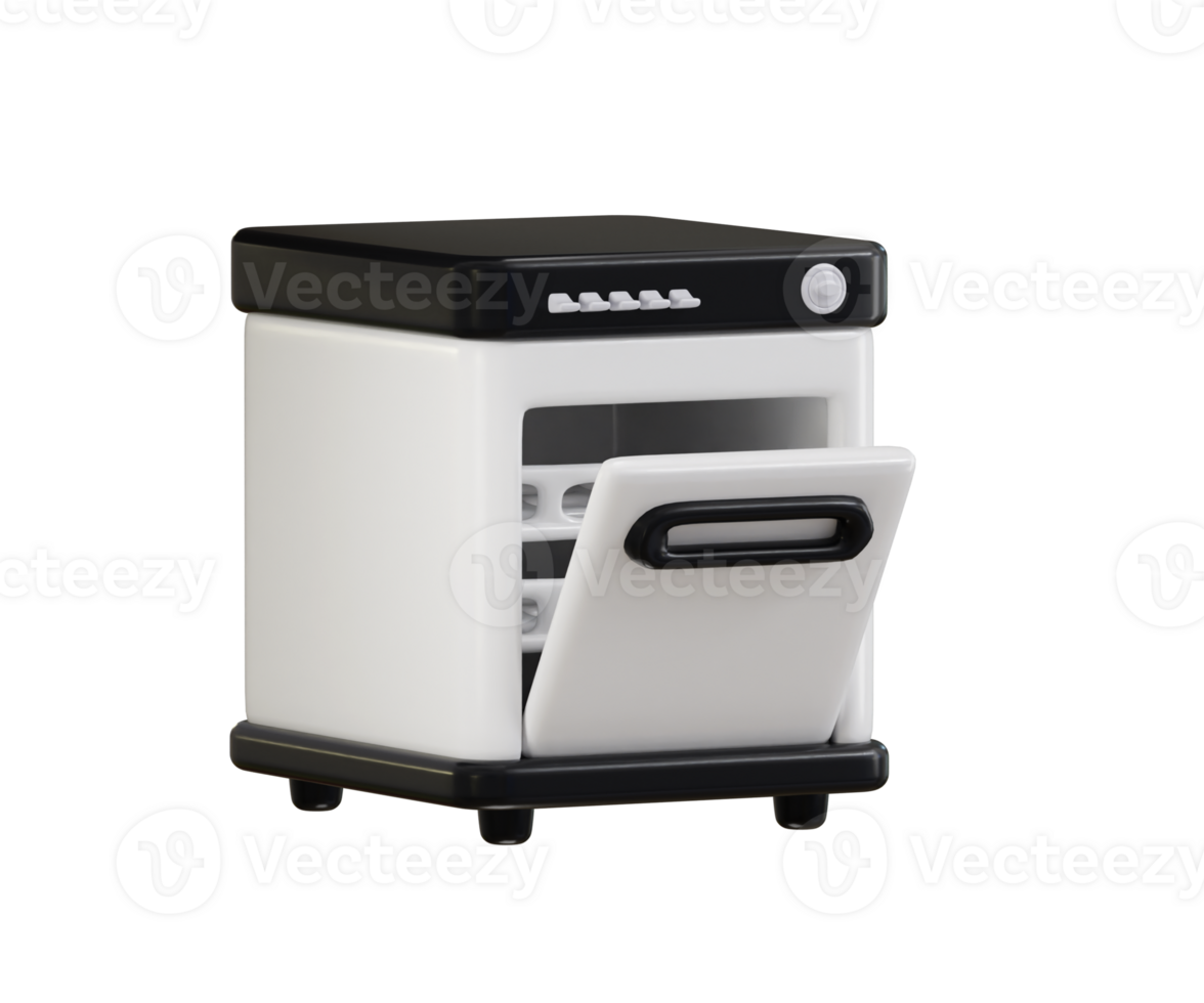Dishwasher 3d render concept of dishwasher household appliances illustration png