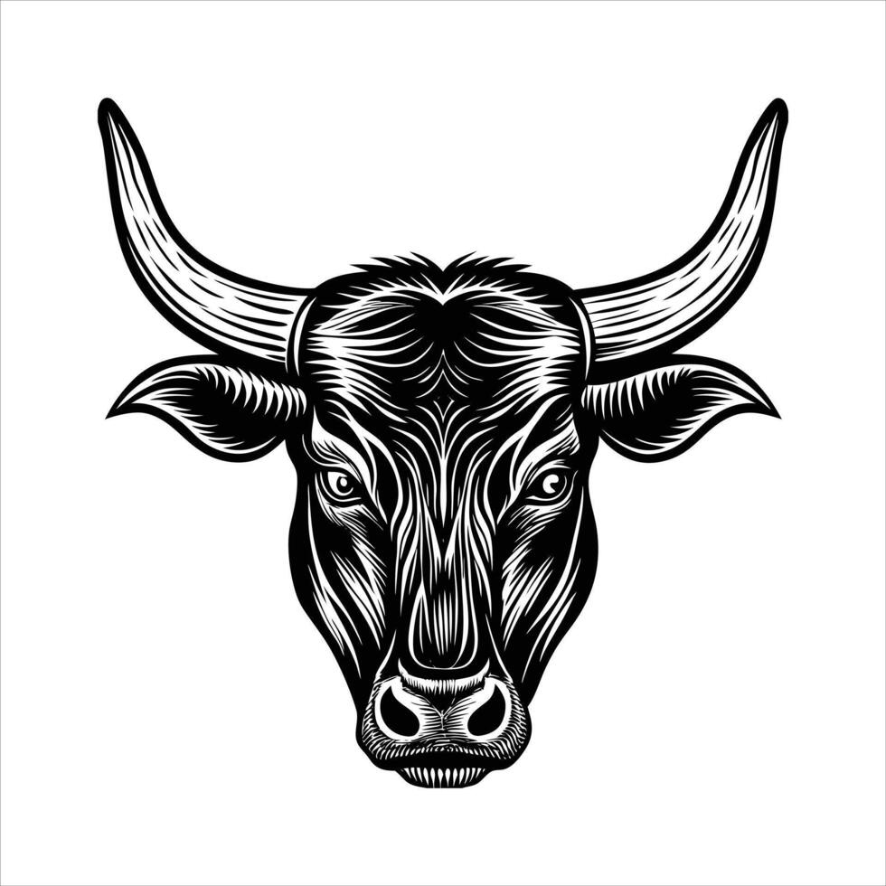 Texas Longhorn Head vector