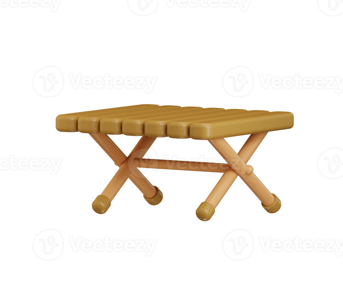 Camping Table icon 3d render concept of Travel and camping adventure icon illustration png