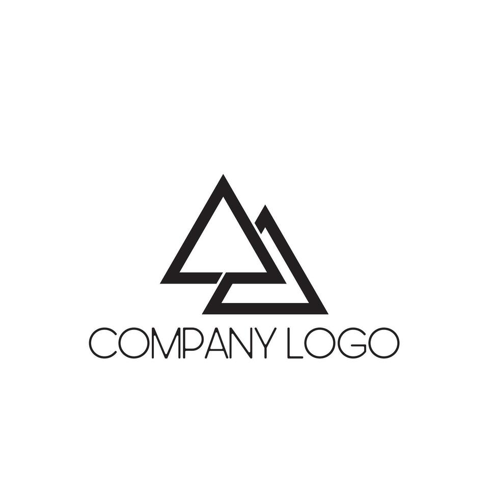 company symbol triangle logo vector