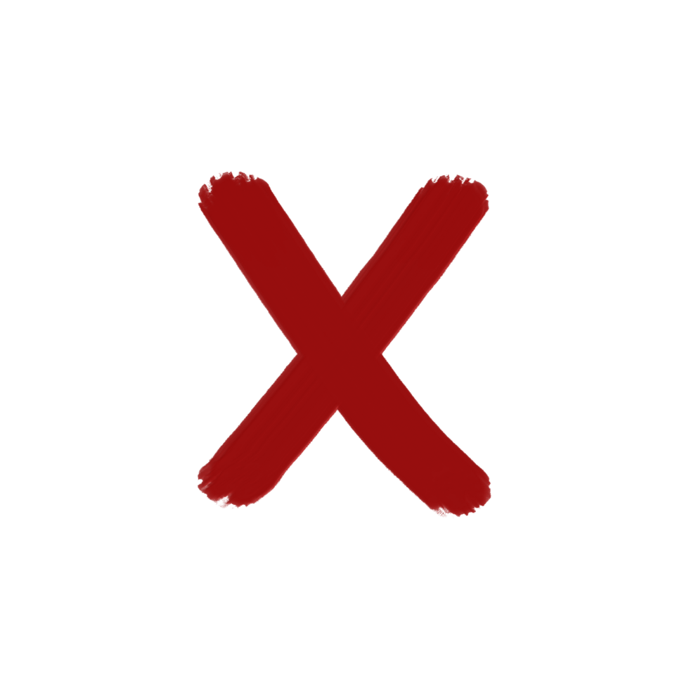 Dark Red Oil Pain Cross Sign png