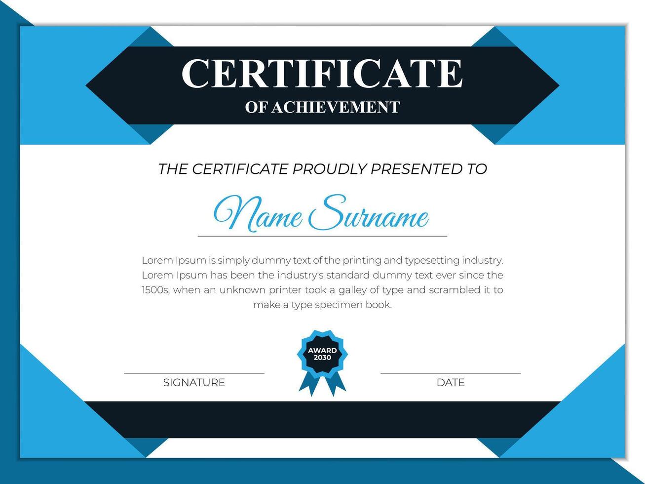 Creative modern certificate design vector