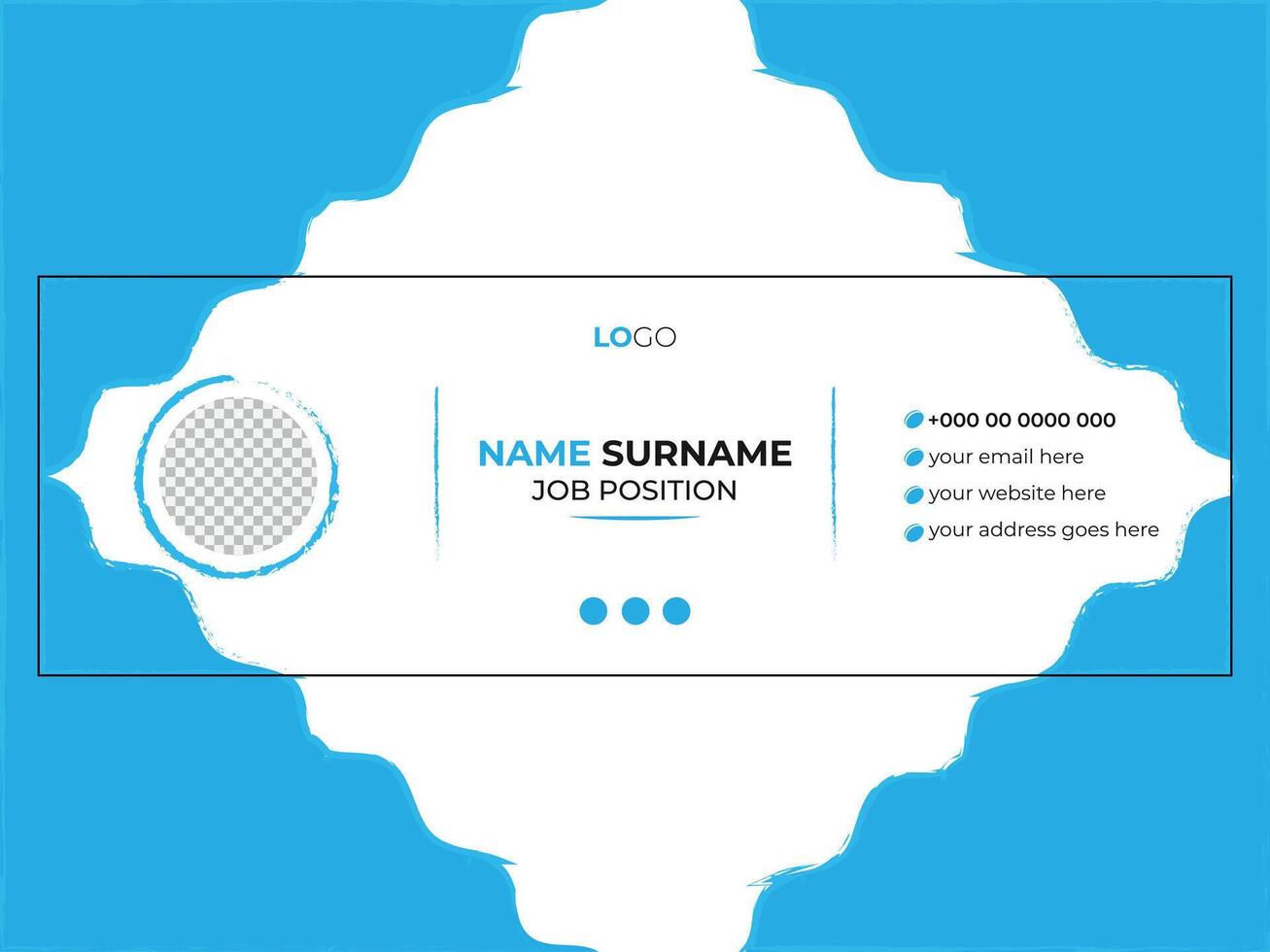 Creative corporate ramadan style email signature design vector