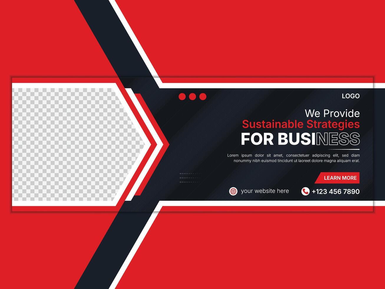 Modern creative corporate fb or facebook cover banner design vector