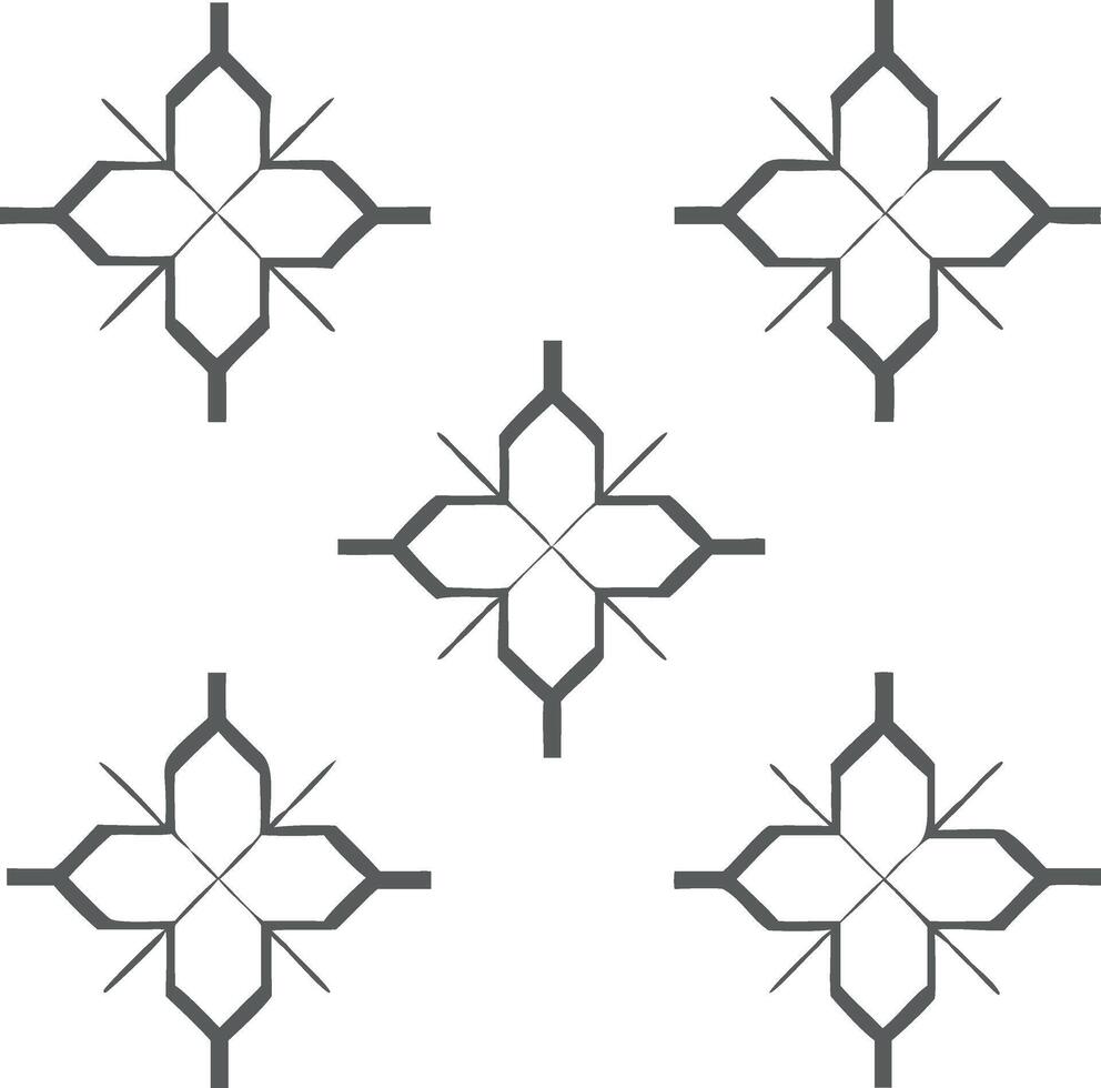 Intricate Islamic Geometric Pattern in Black vector