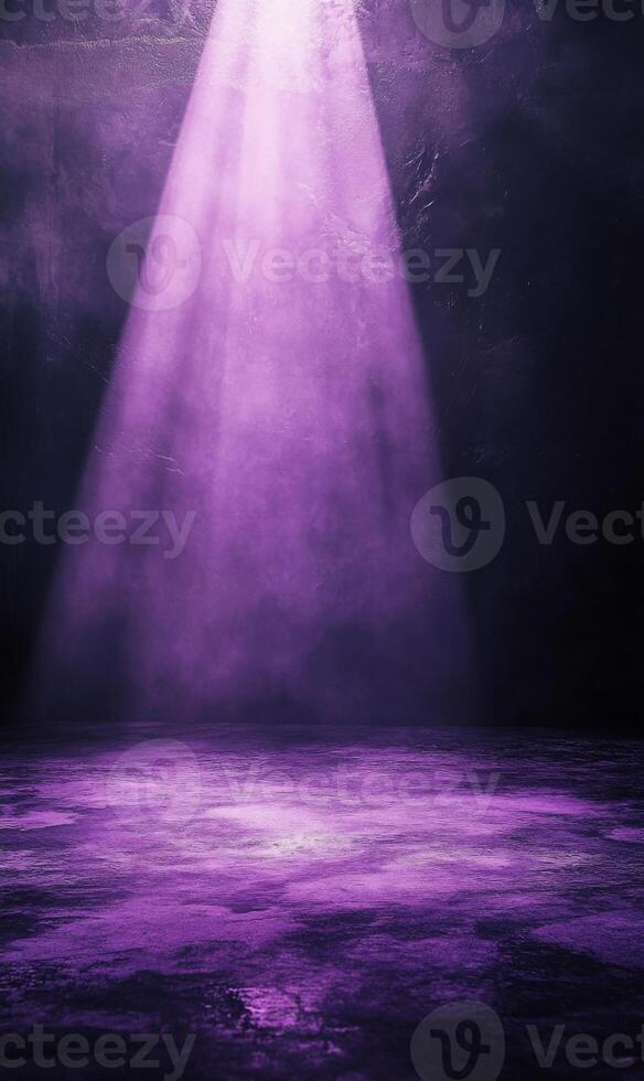 Ethereal violet spotlight illuminating textured surface, moody atmospheric composition, and dark mystery photo