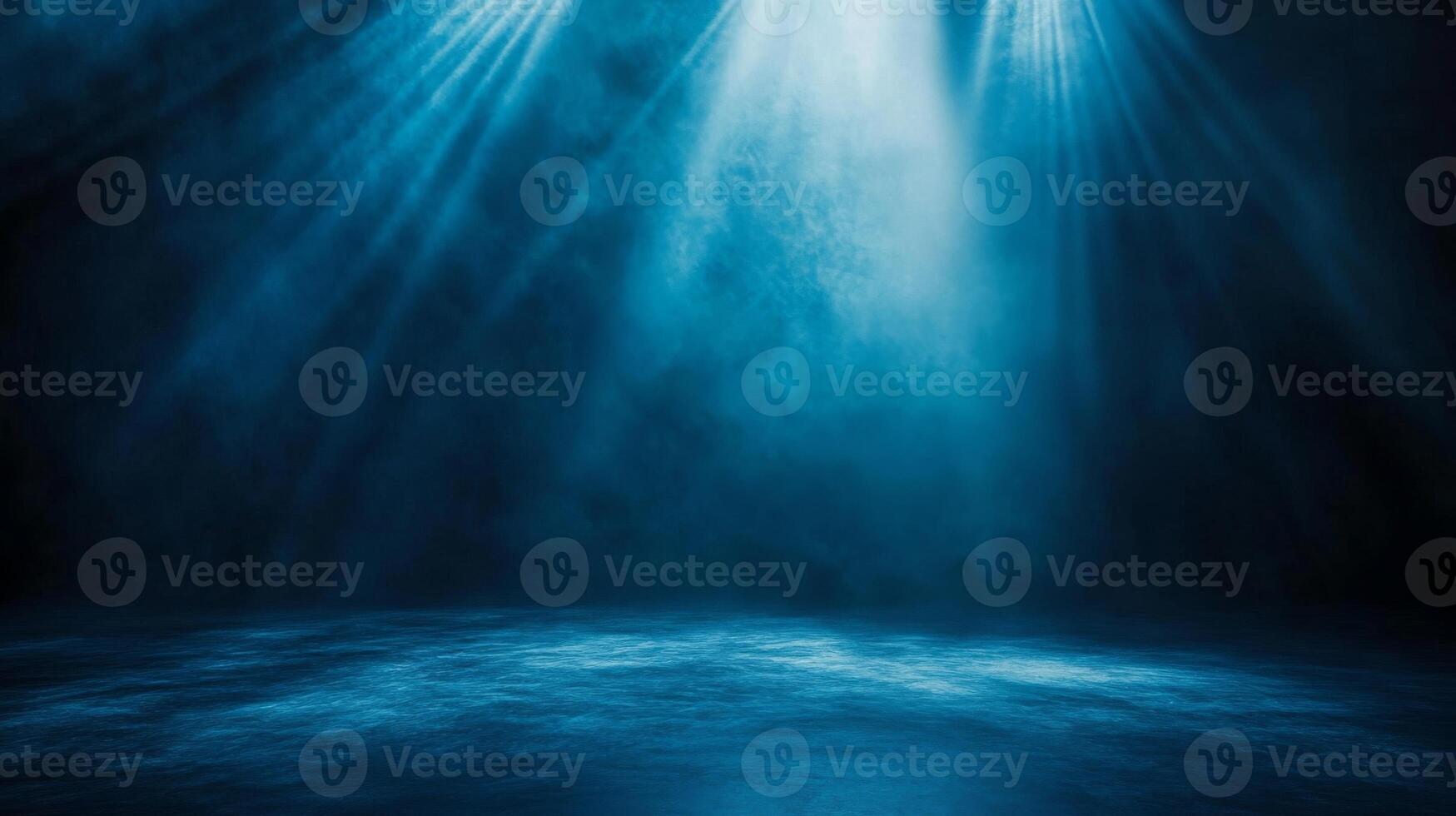Submerged aquatic scene with ethereal light rays piercing through serene water depths photo