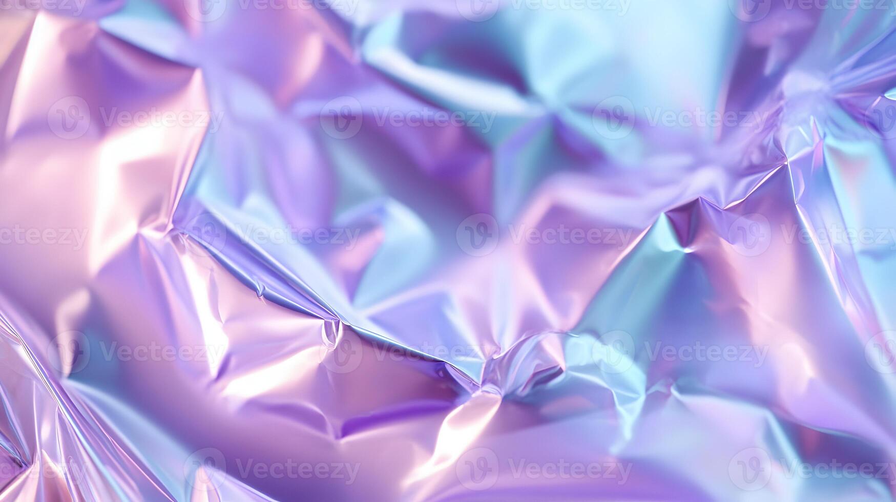 Iridescent Foil Abstract Texture Shimmers with Purple and Blue Hues Reflecting Light photo