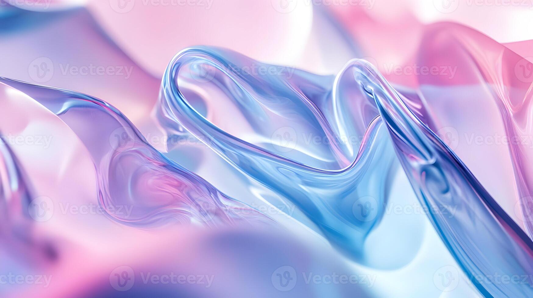 Fluidity in pastel shades, showcasing transparent layers and soft light interplay creating depth photo